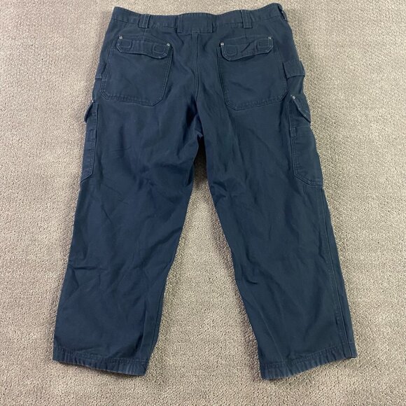 Duluth Trading Co. Cargo Pants Men's 46 x 30 Cotton Blue Utility - Picture 3 of 10